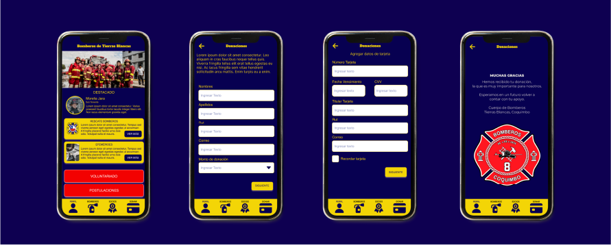 4 High Fidelity Mobile Mockups Finished
