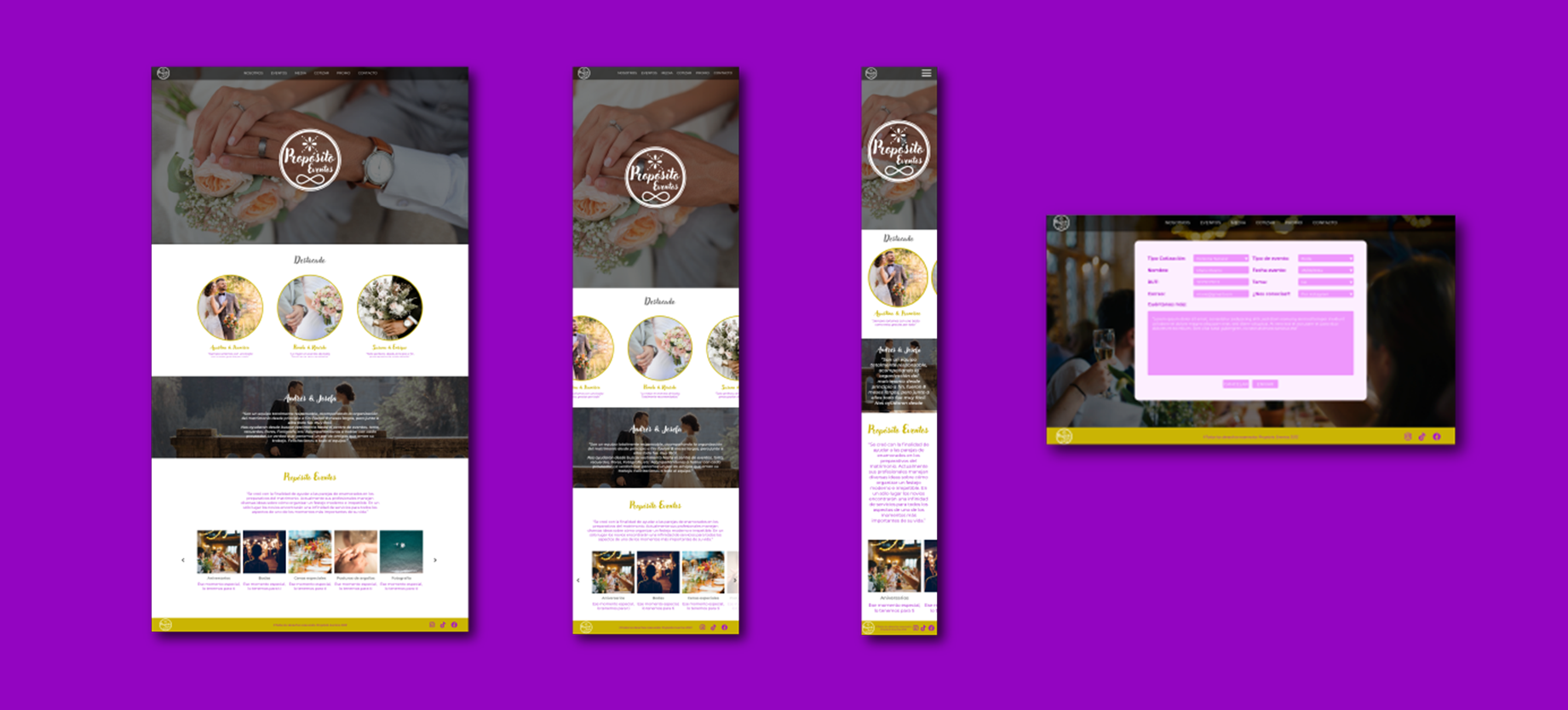 Propósito Eventos Responsive Showcase